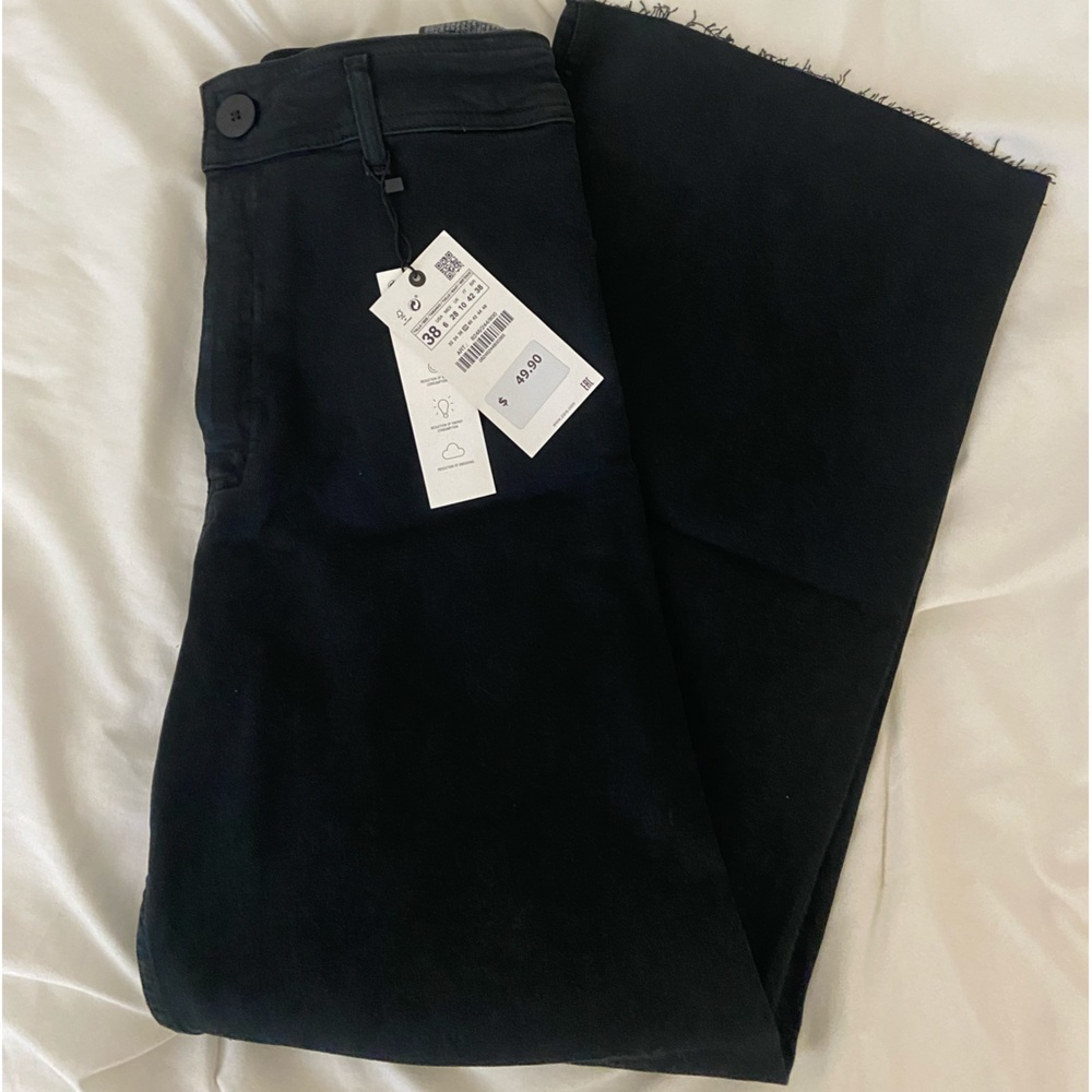 Black Zara Zw Marine Straight Jeans Size US 6 (Tiktok viral)